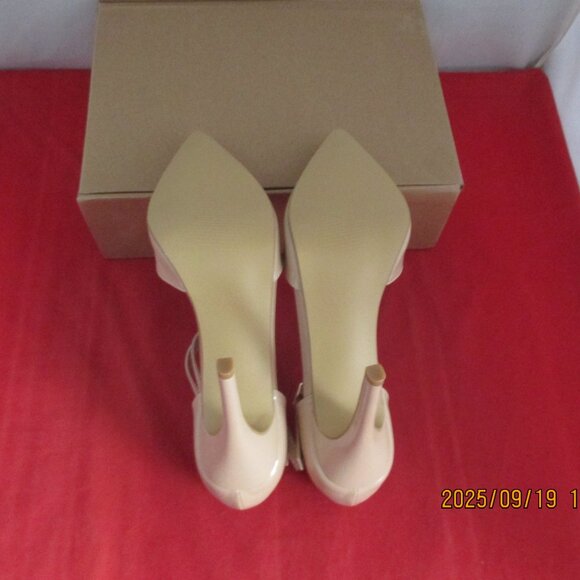 Journee Collection Tru T Strap Stiletto Pumps $85 - US Size 8 1/2 - Nude - 1350 - Picture 8 of 11